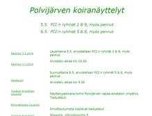 Tablet Screenshot of polvijarvenkoiranayttely.net